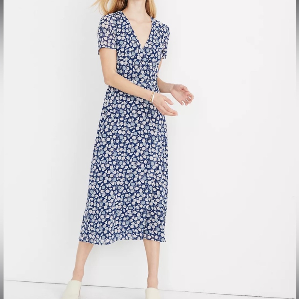 Madewell NWT Wrap-Front Midi Dress in French Floral, 6